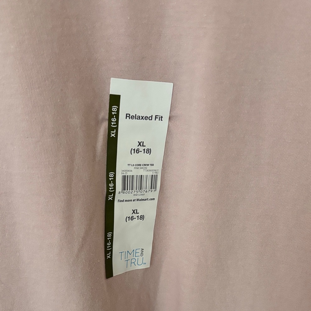 Time and Tru Soft Pink Relaxed Tee